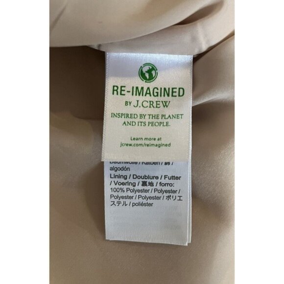 J Crew Khaki Icon Trench Coat With Detachable Hood Size 10 - Picture 9 of 13